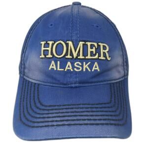 Ace USA Homer Alaska Baseball Cap Blue Gold Strapback OS Hat Embroidered Cotton